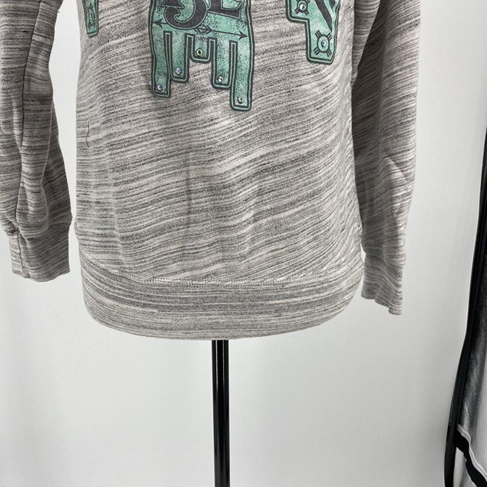 ATX Mafia Free To Be Rhinestone Eagle Wide Neck Sweatshirt. Size Medium - Picture 4 of 8